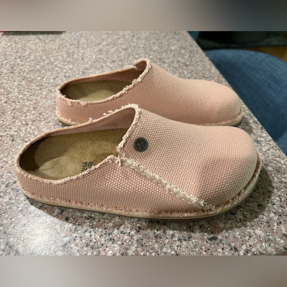 Birkenstock Zermatt Canvas Clog, Soft Pink, Size 38, Like New!